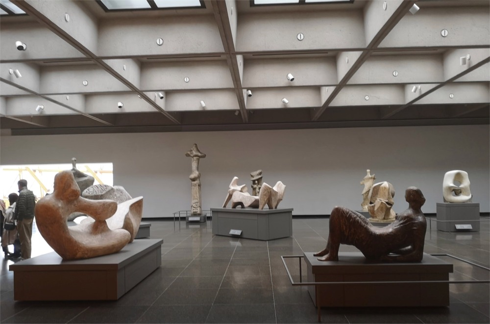 Photograph of Sculptures in the Henry Moore Sculpture Centre at the Art Gallery of Ontario in Toronto Canada.
