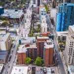 Toronto Ontario Canada cityscape within the Grange Park neighbourhood.