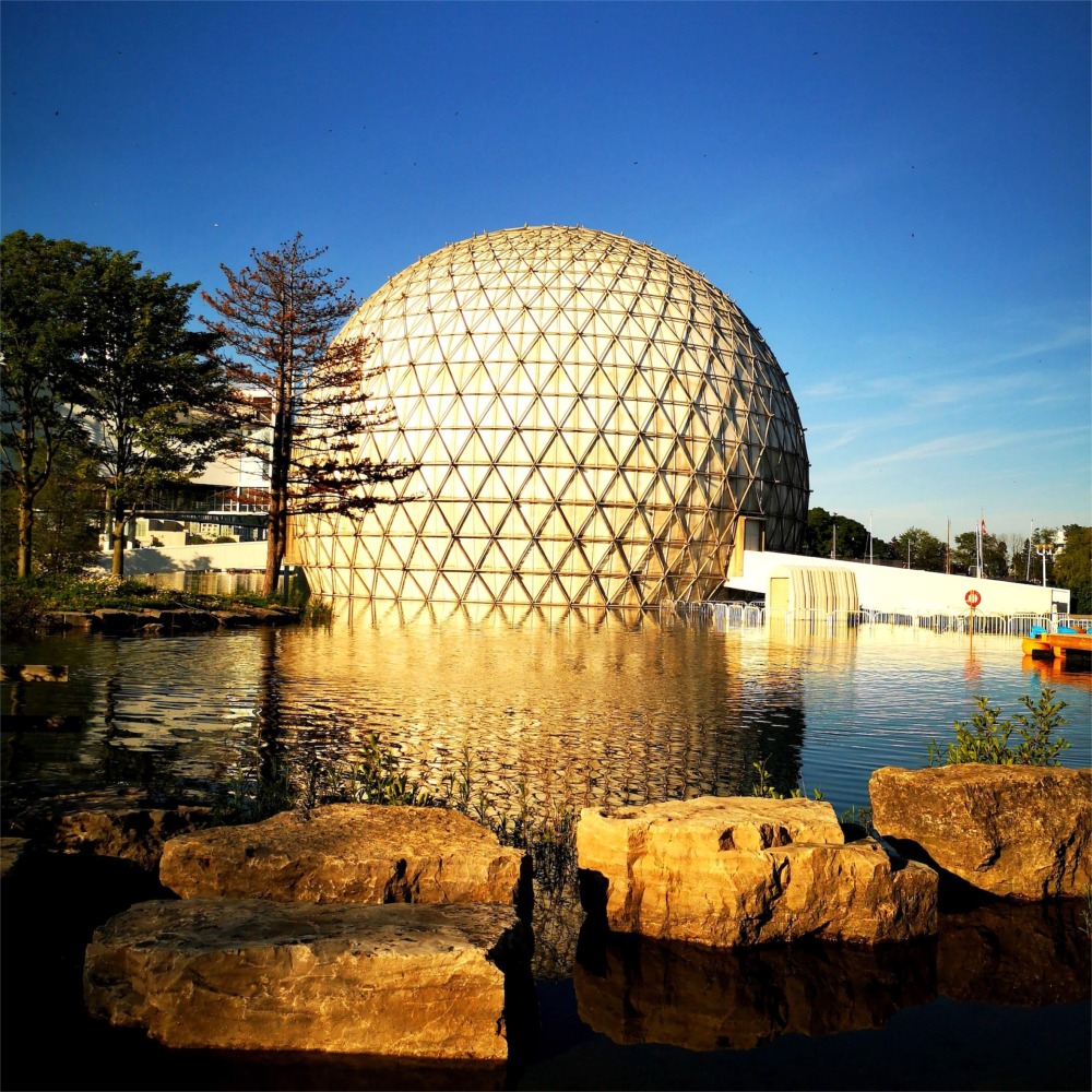 Cinesphere is the world's first permanent IMAX movie theatre, located on the grounds of Ontario Place in Toronto, Ontario, Canada.