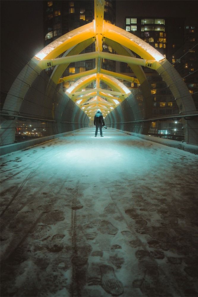 Puente de Luz Bridge (bridge of light) in the midst of winter.