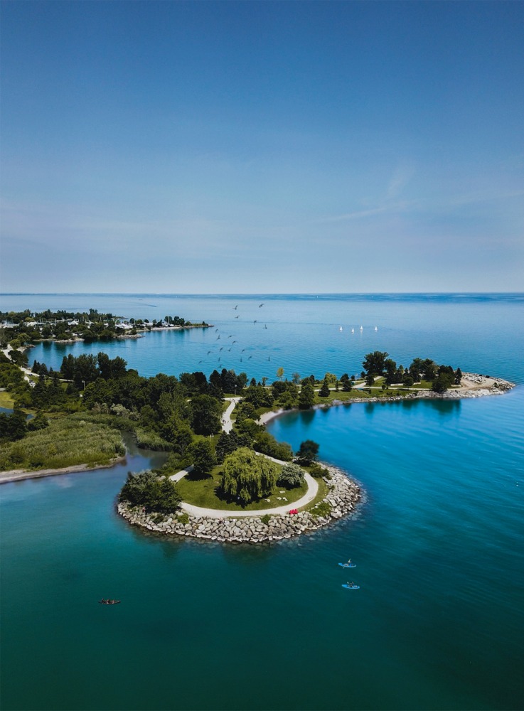 This is a gorgeous photograph of Scarborough Bluffs Park in Toronto, Ontario, Canada.