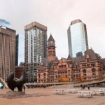 The old City Hall in Nathan Phillips Square in Toronto, Ontario, Canada.