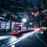 Flexity Outlook streetcar / tram in Toronto, Ontario, Canada.