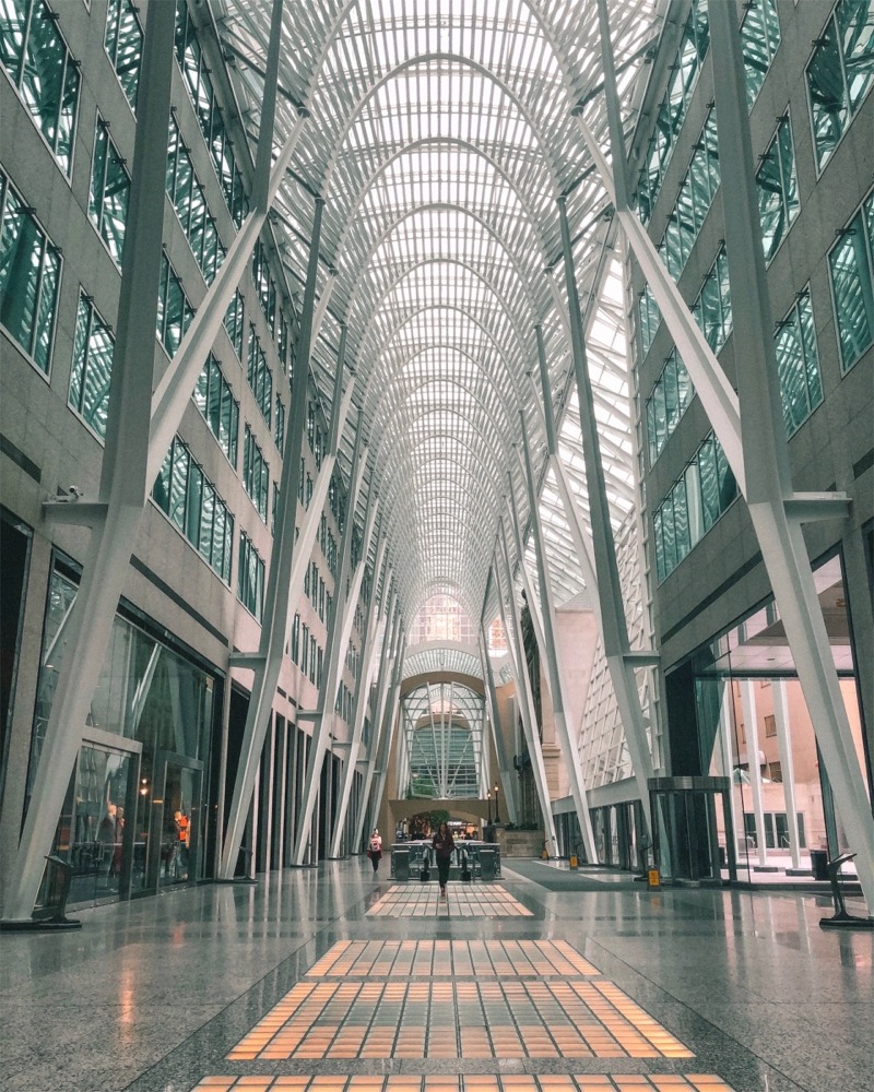 The photographer has captured the essence of the Allen Lambert Galleria in Toronto in this lovely photo.